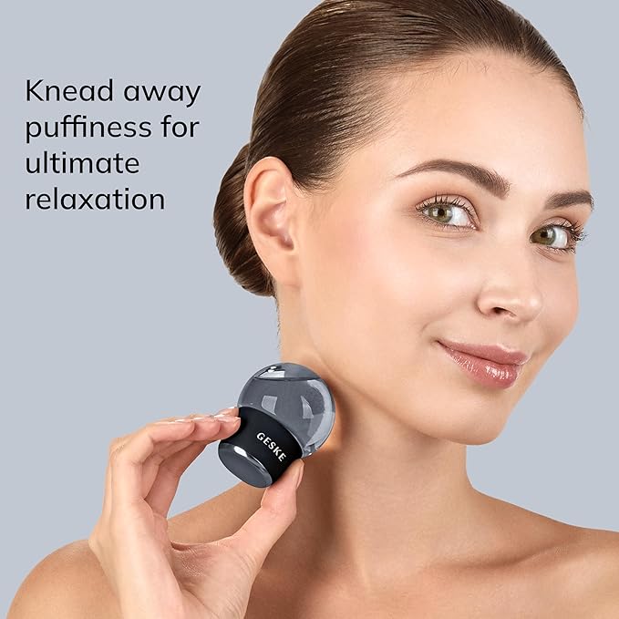 SmartAppGuided™ Cool & Warm Face & Body Massager | 7 in 1 | Multifunctional Massager | Face & Body | Battery-free Cooling & Warming | Firms, Relaxes & De-Puffs Skin | Globular Design