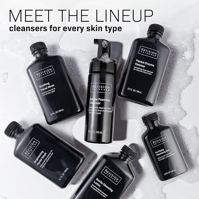 Revision Skincare Brightening Facial Wash, Exfoliating Face Cleanser with Vitamin C and Vitamin E, 6.7 fl oz