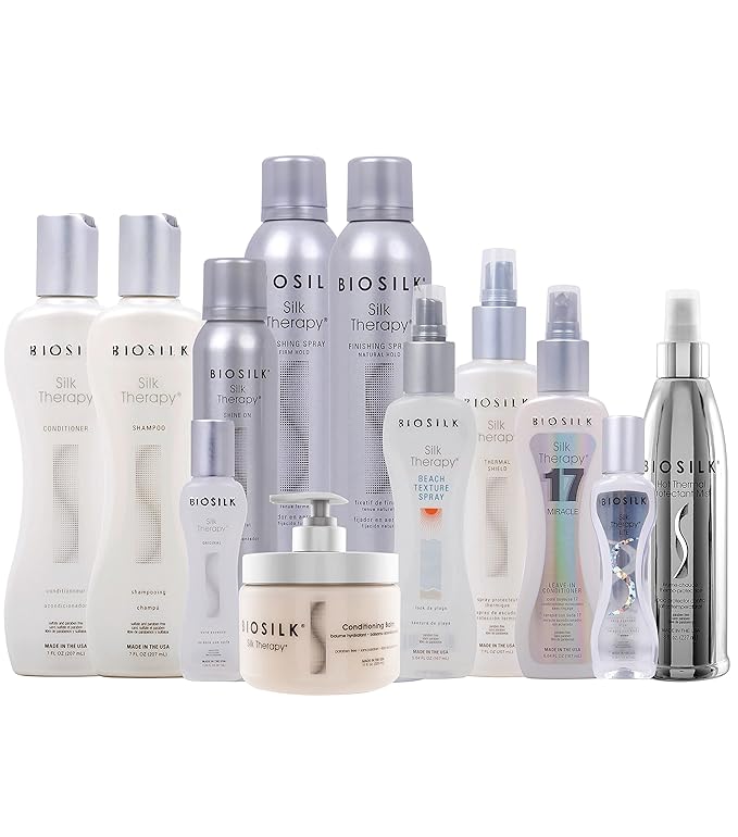 BioSilk Silk Therapy Original Cure, Reconstructing Treatment For Adding Shine & Helping Prevent Split Ends, Sulfate, Paraben, & Cruelty-Free, 12 Oz