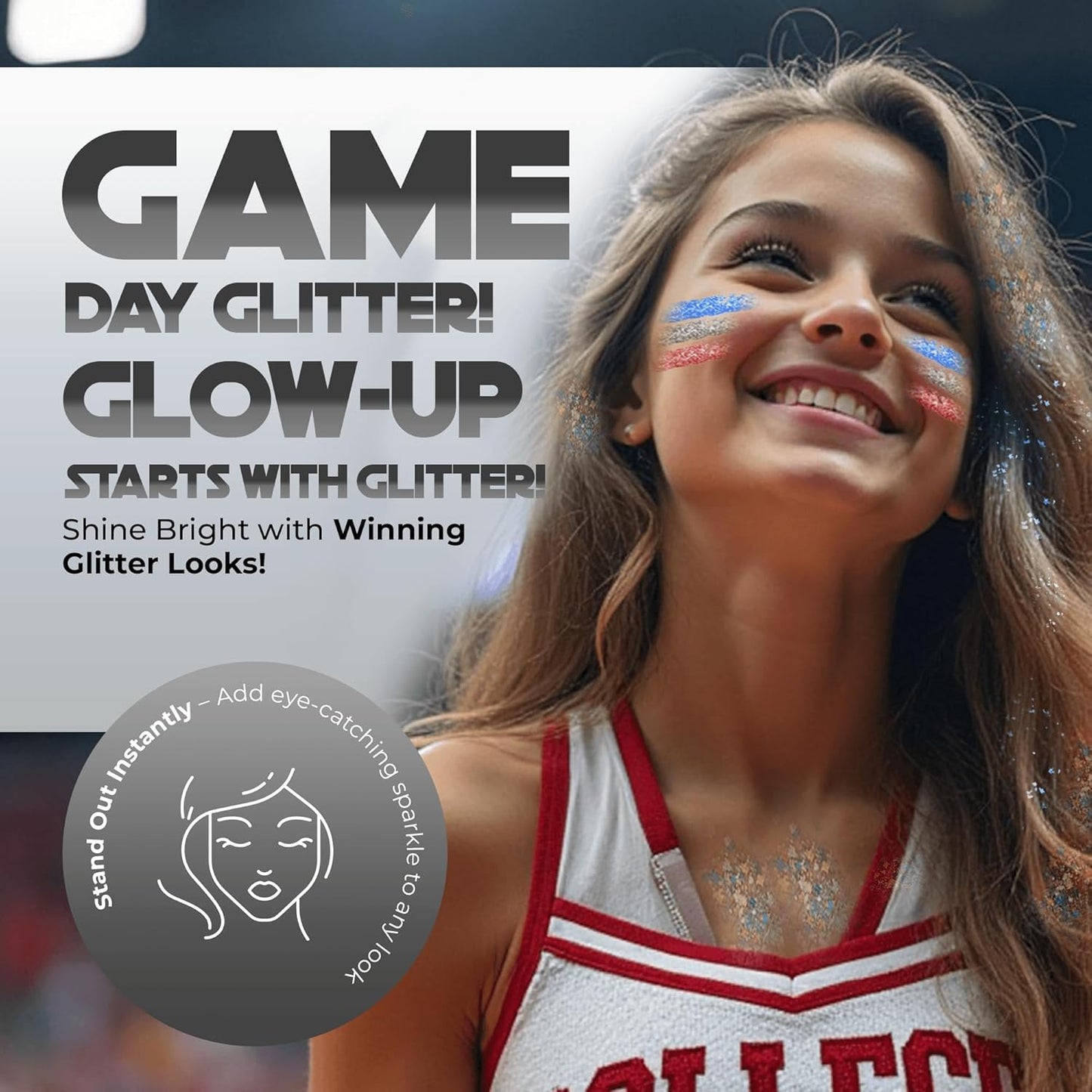 Face, Body & Hair Glitter Gel – Halloween Glitter for Kids and Women – 3 Oz Cosmetic-Grade Gel w/Moon & Stars for Festivals & Halloween Party, Easy Apply & Wash Off - Violet 2Pack