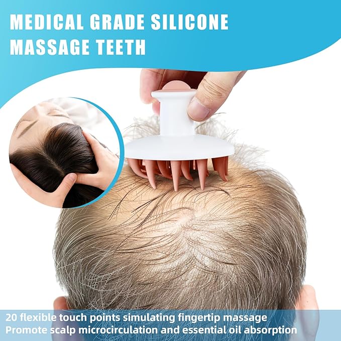 Scalp Oil Applicator Brush,Scalp Massager Comb with Silicone Teeth for Hair Growth, Suitable for All Hair Types and Lengths,Applicator for Hair Oils and serums