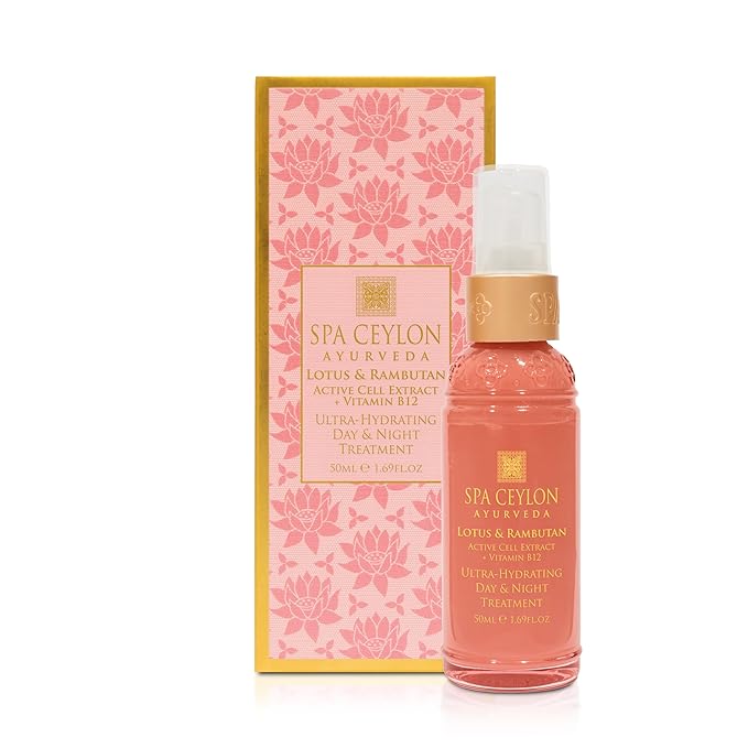 SPA CEYLON Lotus & Rambutan Ultra-Hydrating Day & Night Treatment | Natural Formula | Night Moisturizer for Face | Daily Face Moisturizer | For Sensitive Skin | 50ml