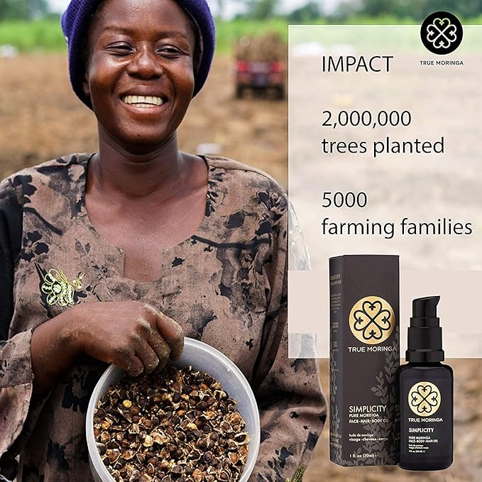 True Moringa Oil - 100% Pure Cold-Pressed Moringa Oil For Face, Body, Hair (30ml) - Alive, Lemongrass