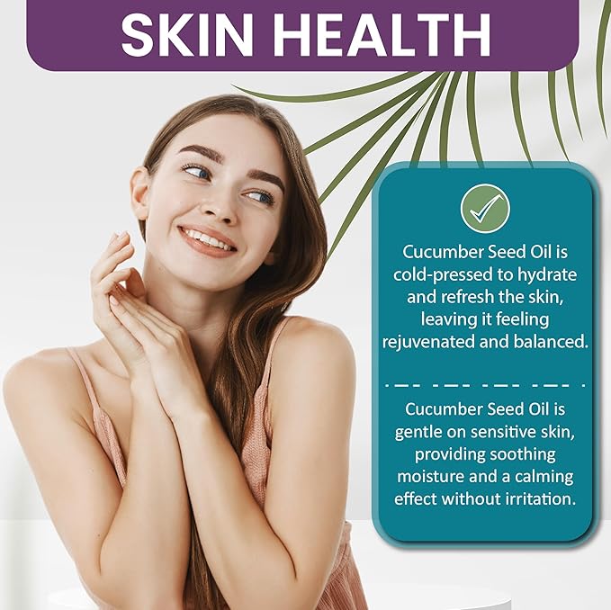 Dr Joe Lab Cucumber Seed Oil - Pure, Unrefined, Cold Pressed, Undiluted, Non-GMO, Virgin Carrier Oil for Skin, Hair, Nails, Body, Face, Beard - 1 Gallon - Nourishing Hydrating Moisturizing Bulk