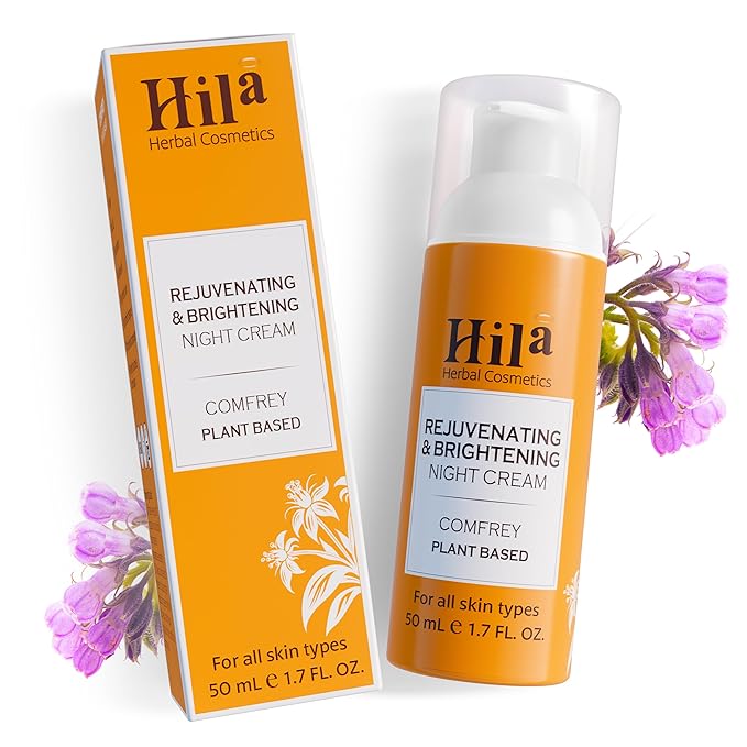 Rejuvenating, Brightening & Nourishing Night Cream for Face - Vitamin E Cream for All Skin Types, Restorative Night Moisturizer, Brightening Cream for Face - Comfrey, 50ml