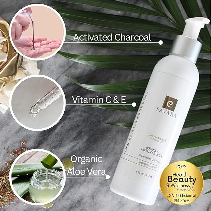 Organic Anti Aging Eye Cream, Natural Facial Cleanser and Retinol Night Cream