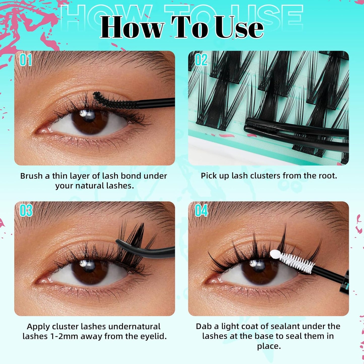 Lash Clusters 160PCS Fairy Eyelash Clusters with Manga Eyelashes Wide Stem Cluster Eyelash Extensions Natural Individual Lashes Cluster for Beginner Use at Home(Lily,C-Mix10-18mm)