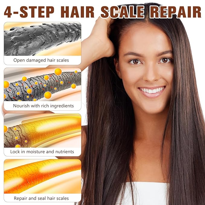 Collagen Hair Mask Deep Repair Conditioning, Hair Treatment Mask Calms and Relaxes the Scalp, Hair Mask with Argan Oil for Dry Damaged Hair All Hair Types, Nourish and Moisturize Hair & Scalp