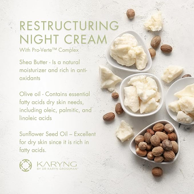 KARYNG Restructuring Night Cream, Overnight Cream Face Moisturizer, Firming Anti Aging Face Cream, Hydrating and Firming Overnight Cream for Face, 1.7oz