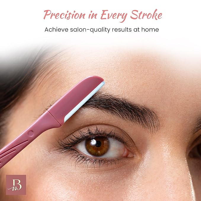 Premium Women Touch-up Dermaplaning Tool with precision cover, Eyebrow Razor, Face Razors for Women, Facial Razor, Dermaplaning Razor, Womens Face Razor Peach Fuzz Remover, exfoliating razor