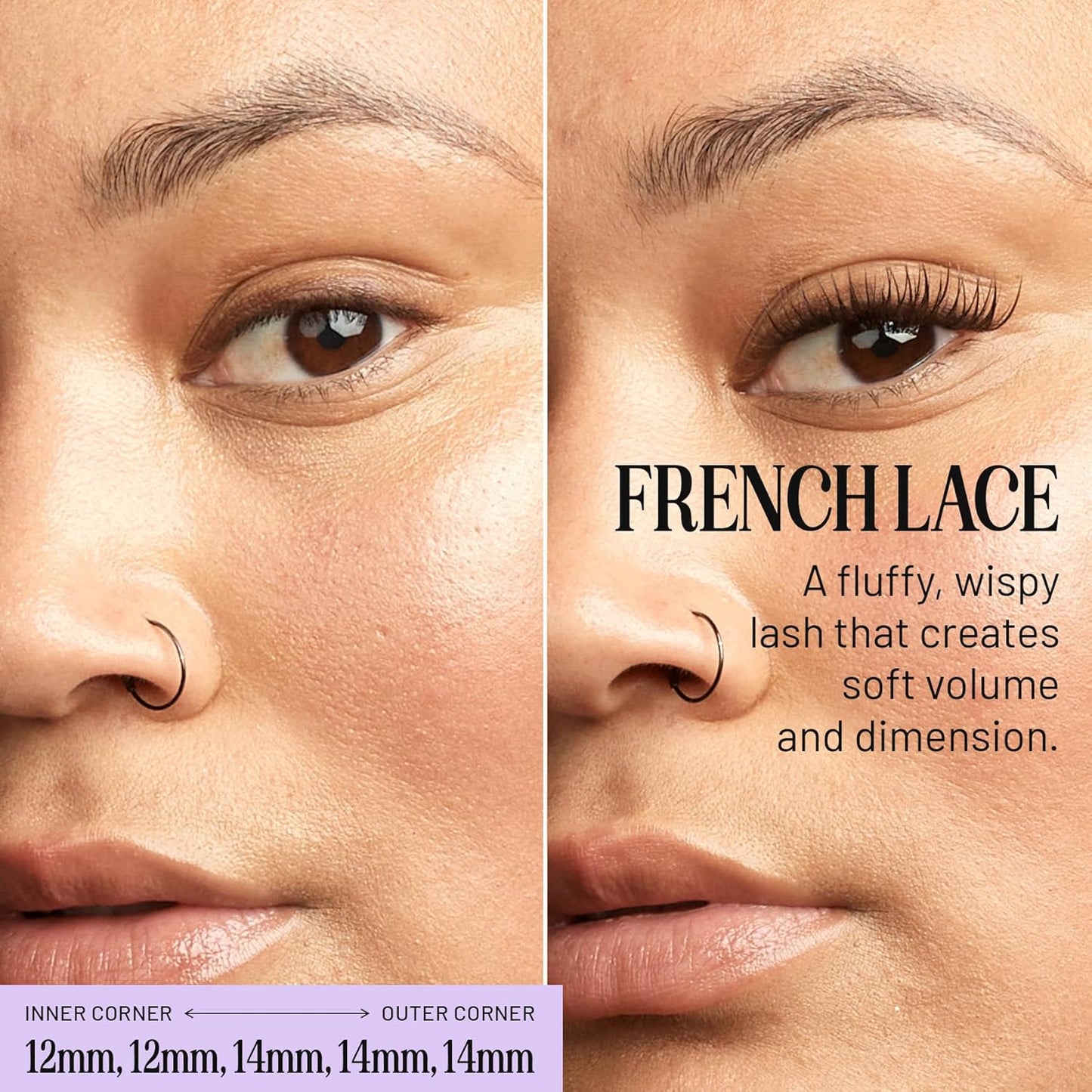 Lilac St - French Lace Glamorous Faux Eyelash Clusters (10mm) - Delicate & Wispy - DIY Lash Extension Wisps - Lightweight & Lifelike - Korean Silk - Lasts 10 Days - Cruelty Free, Vegan - 10 Lashes