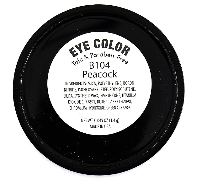 Peacock Neon Jewel Tone Blue Turquoise Teal Shimmer Pressed Powder Single Vegan Eyeshadow; Talc, Paraben & Cruelty Free