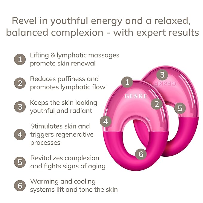 SmartAppGuided™ Cool & Warm Eye Massager | 7 in 1 | Multifunctional Massager | Eyes & Face | Battery-free Cooling & Warming | Firms, Relaxes & De-Puffs Skin | Ring-shaped Design for Easy Grip