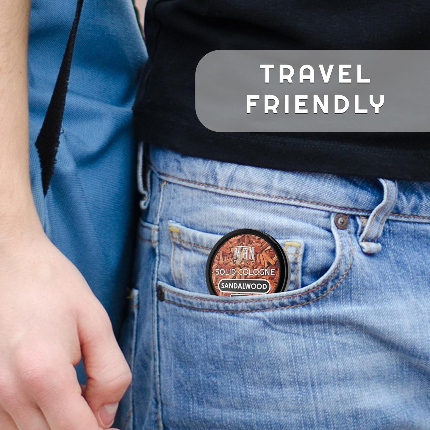 Solid Cologne Men's Sandalwood Cologne for Men, Wax Sandalwood Perfume, Solid Perfume with a Sandalwood Men's Fragrance (1 Ounce, Sandalwood Men's Cologne Balm)