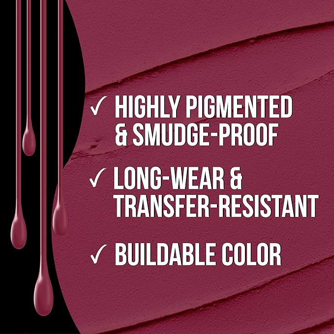 Sacha Cosmetics Intense Matte Lip Velvet Liquid Lipstick, Long-Lasting Velvet Matte Finish, 0.2 fl oz Better Than The Ex