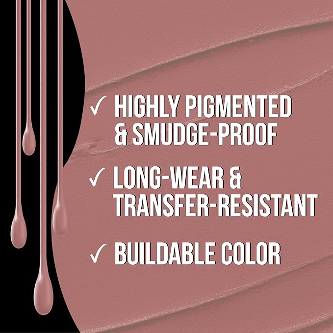 Sacha Cosmetics Intense Matte Lip Velvet Liquid Lipstick, Long-Lasting Velvet Matte Finish, 0.2 fl oz, I'm In The Nude