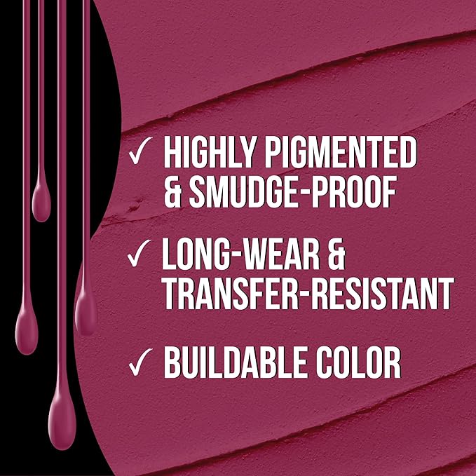 Sacha Cosmetics Intense Matte Lip Velvet Liquid Lipstick, Long-Lasting Velvet Matte Finish, 0.2 fl oz The It Color