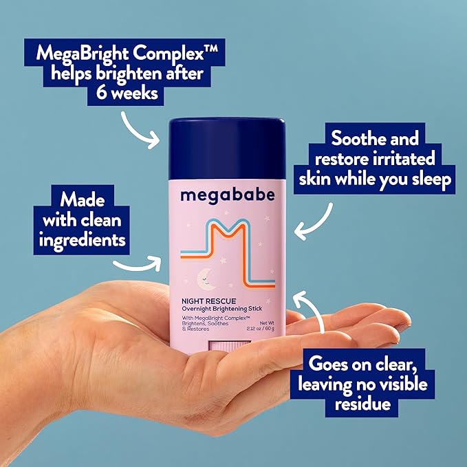 Megababe Night Rescue | Brightening & Soothing | 2.12 oz