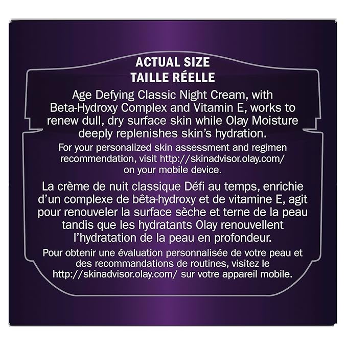 Olay Night Cream with Pro Retinol and Vitamins C & E Age Defying, Pack of 2