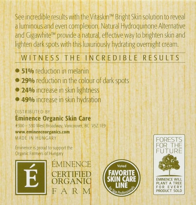 Eminence Bright Skin Overnight Correcting Cream, Multi, Reg, 2 Ounce