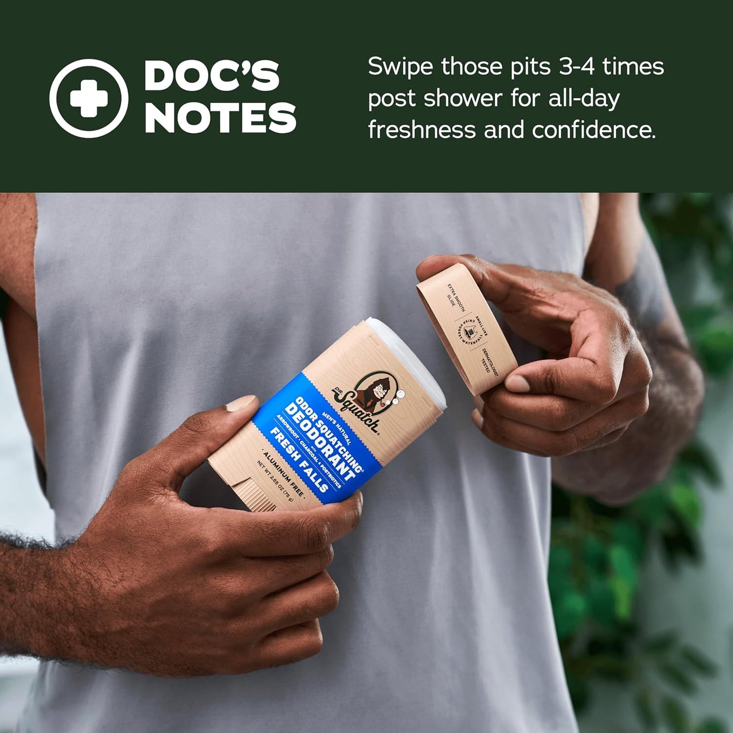 Dr. Squatch Natural Deodorant for Men - Odor-Squatching Aluminum Free - Pine Tar & Summer Citrus (2.65 oz, 2-Pack)