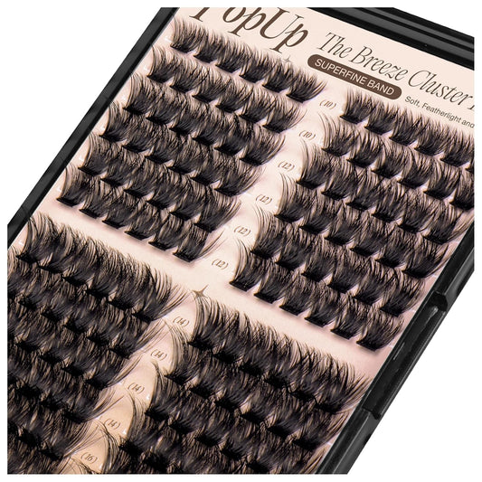 56D Cluster LashesThick Individual Eyelashes D Curl Wispy Lash Clusters Individual Russian Eyelash Extension Fake Eyelash Clusters DIY Flat Lash Extensions by PopUp