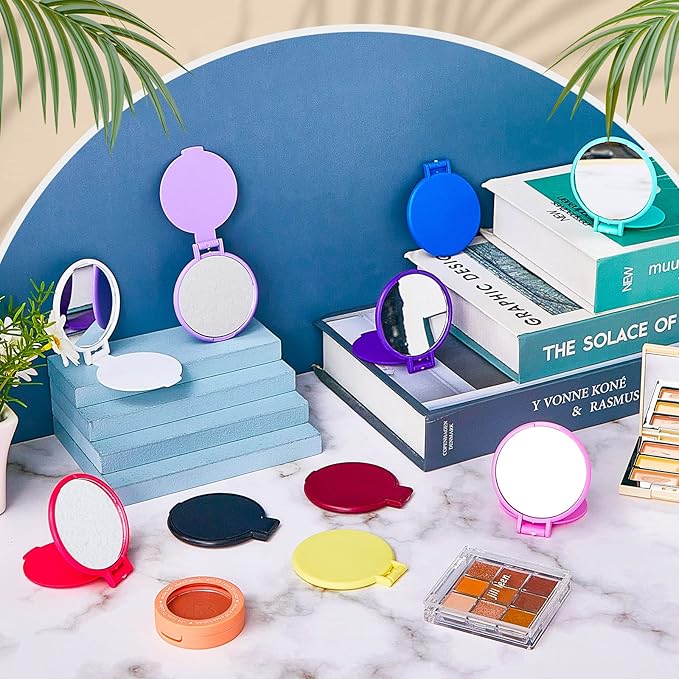 Juexica 180 Pcs Compact Mirror Bulk for Women Mini Folding Mirror Portable Pocket Makeup Round Small Vintage Travel for Cosmetic Purse Bag Gifts Mom Daily Use (Classic Colors)