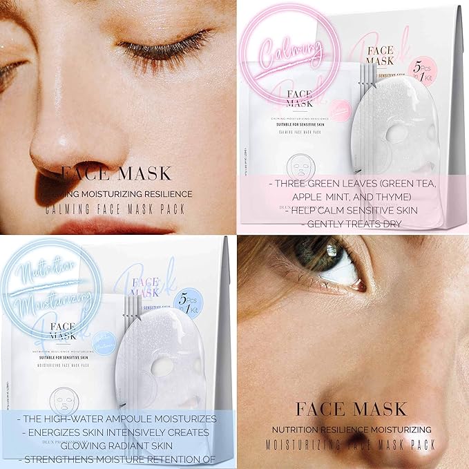 Korean Facial Face Mask Paper Sheet Korean Skin Care Moisturizing