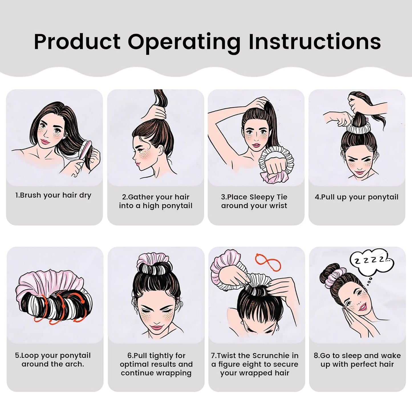 2 Pack Heatless Curling Scrunchie, Heatless Hair Curler Overnight to Sleep In, No Heat Curls for Long Hair, Soft Silk Lazy Sleep Hair Roller Headband (Black+Brown Leopard)