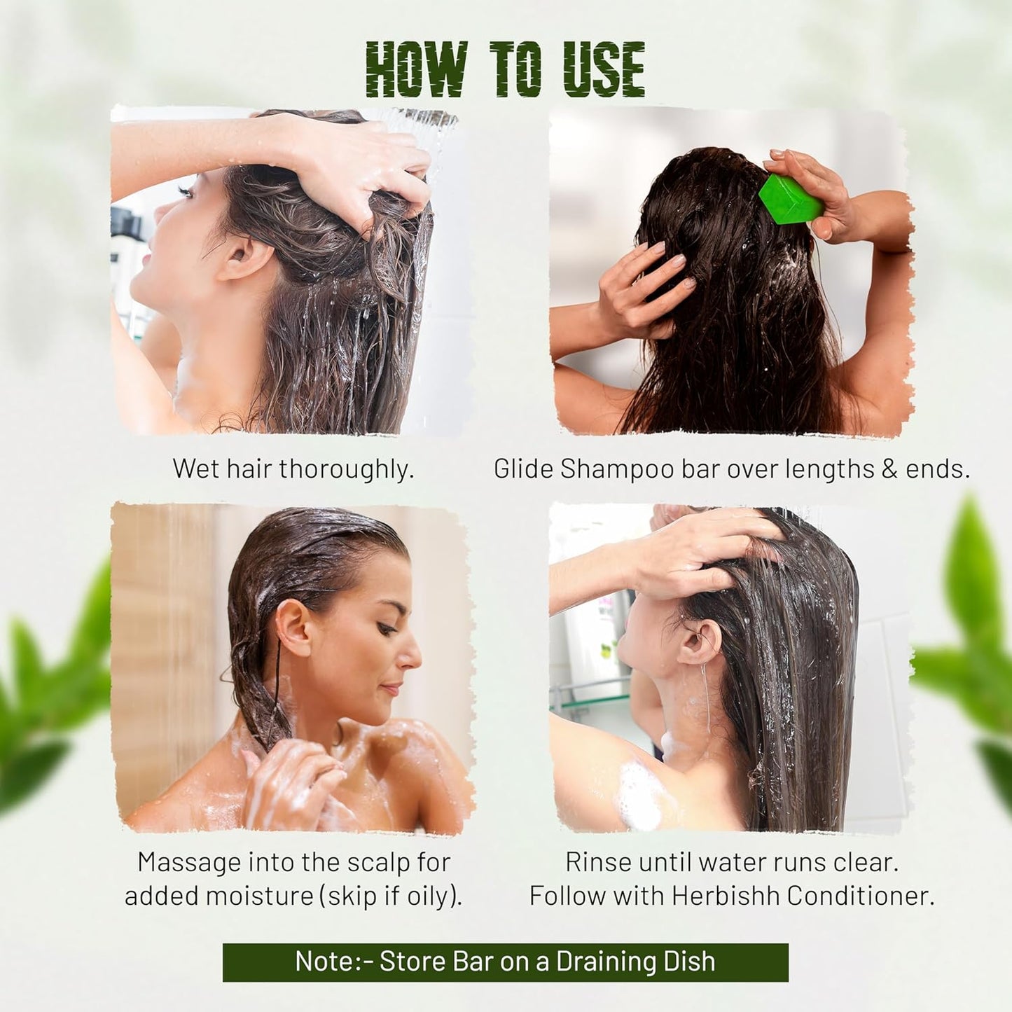 Herbishh Tea Tree & Mint Shampoo Bar – Tea Tree Oil Soap Bar for Oily Hair & Scalp Cleanse – Solid Travel Size Shampoo for Men & Women – Minty Deep Cleansing, 3.53 oz