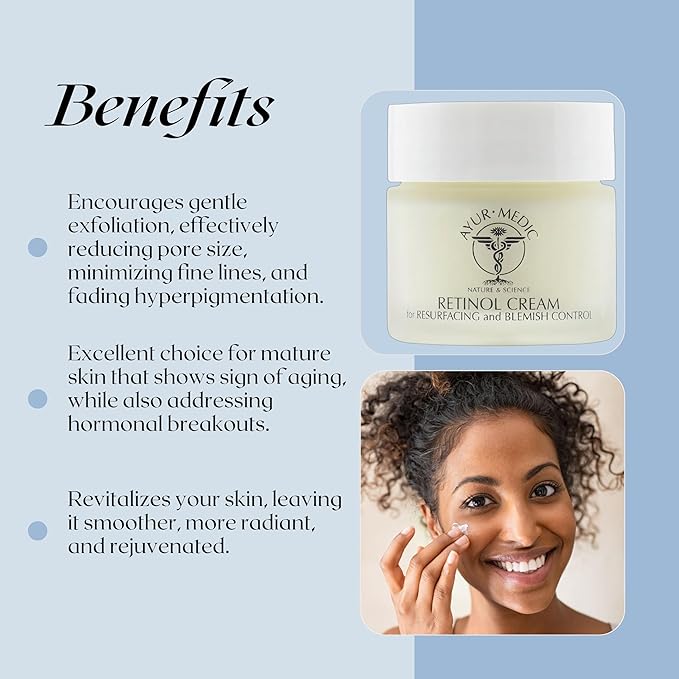 Ayur-Medic Retinol Cream for Wrinkle and Blemish Control