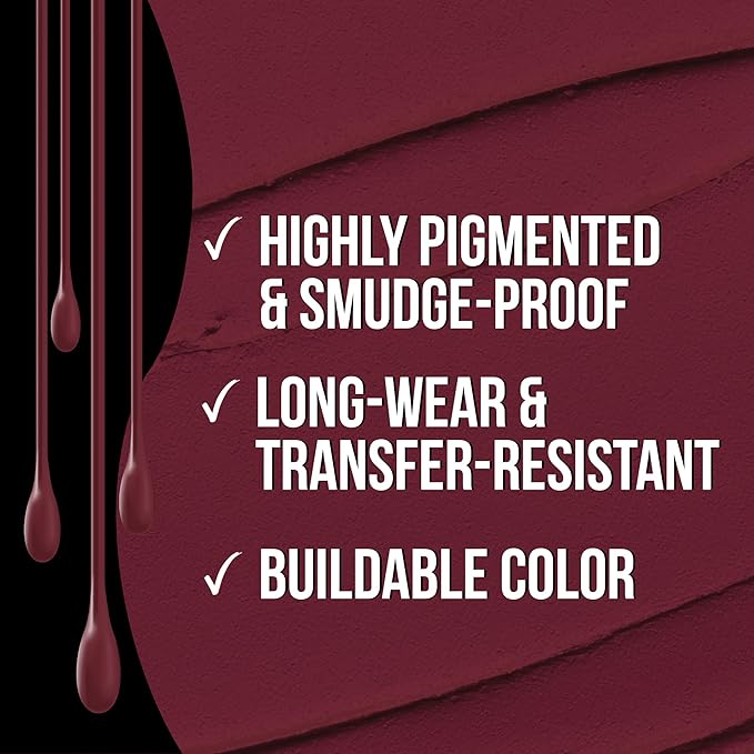 Sacha Cosmetics Intense Matte Lip Velvet Liquid Lipstick, Long-Lasting Velvet Matte Finish, 0.2 fl oz Show Some Attitude