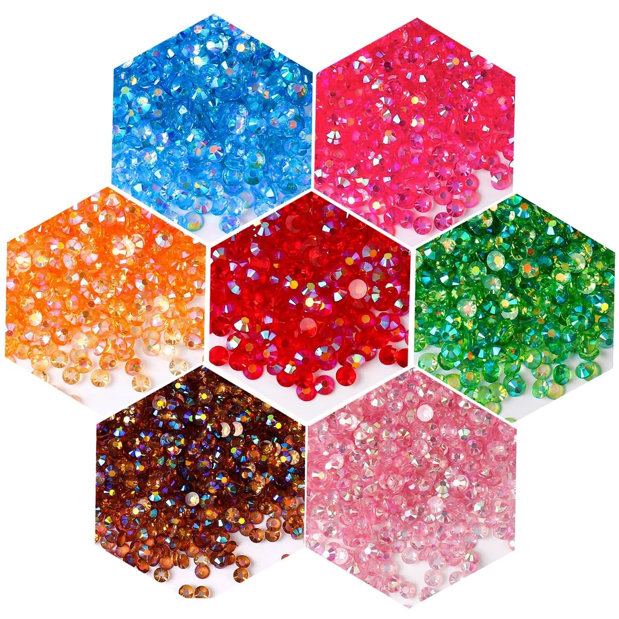 500 Pieces SS30 6mm Flatback Rhinestones AB Clear Round Gems Crystals for Nail Art DIY Crafts Clothes Shoes Bags （Transparent Dark Purple AB）