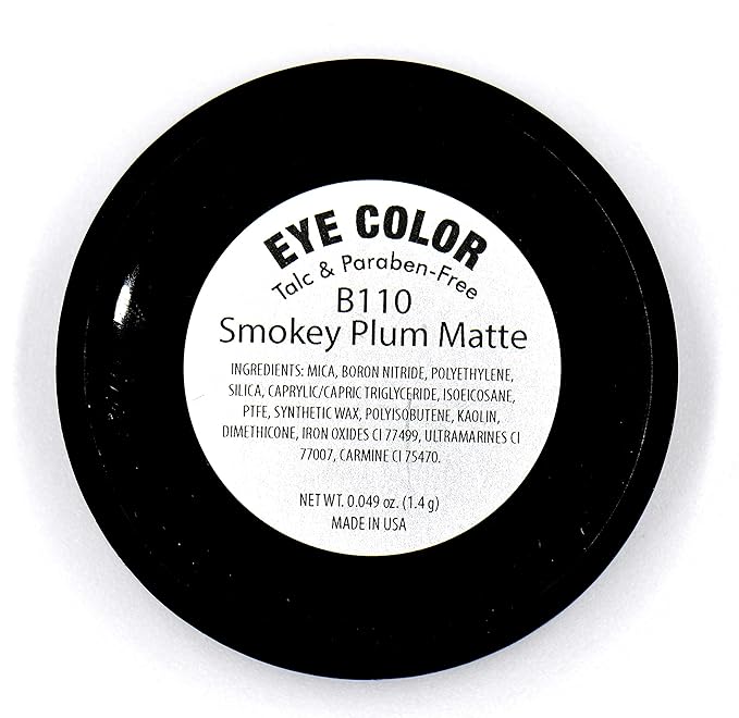 Smokey Plum Dark Purple Violet Brown Matte Opaque Pressed Powder Single Eyeshadow; Talc, Paraben & Cruelty Free