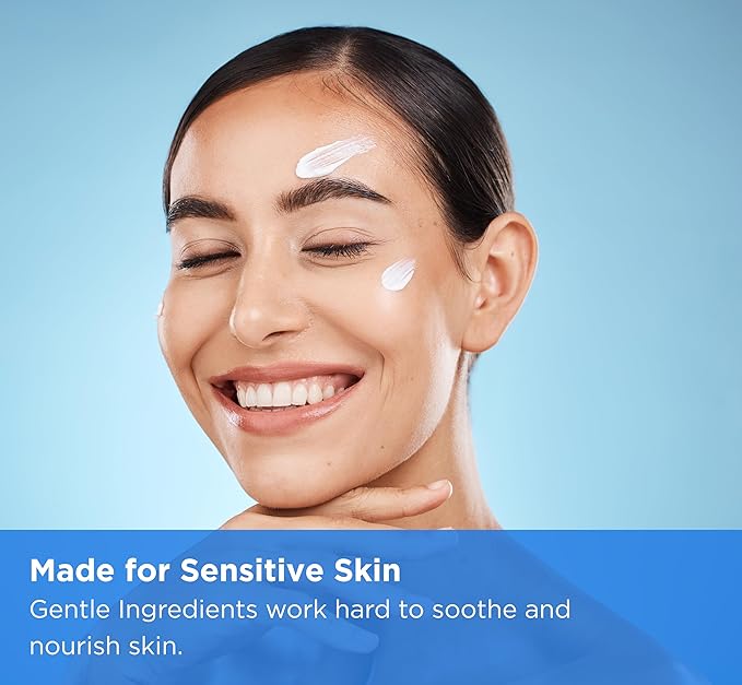 Seborrheic Dermatitis Face Cream for Sensitive Skin - Hydrates & Supports the Skin Barrier with MCT Oil, Squalane - Moisturizing Face, Scalp and Body Cream - No Steroids, Gentle Ingredients