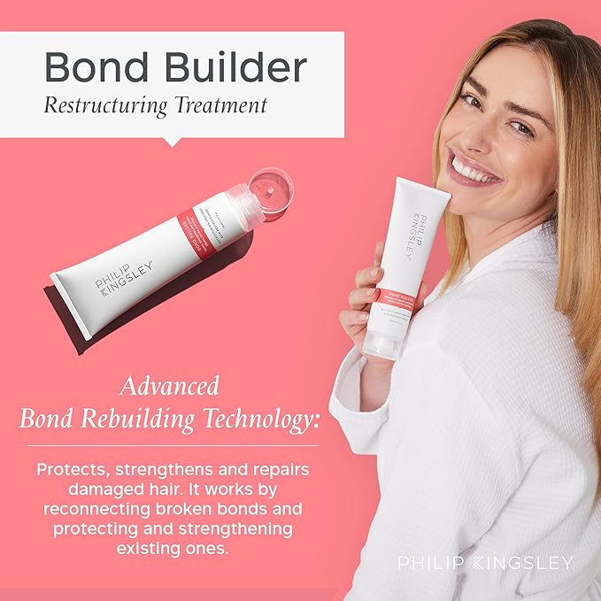 PHILIP KINGSLEY | Bond Builder Restructuring Treatment Hair Repair Mask | Treatment for Damaged, Bleached, Colored Hair | Breakage and Split Ends Treatment | 1.35oz
