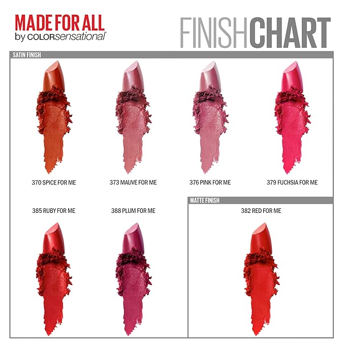 Maybelline Color Sensational Made for All Lipstick, Crisp Lip Color & Hydrating Formula, Pink For Me, Nude Pink, 1 Count
