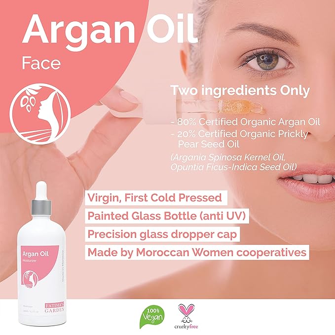 Fatima's Garden Face Serum - With Argan & Prickly Pear, Anti-Aging, 100ml
