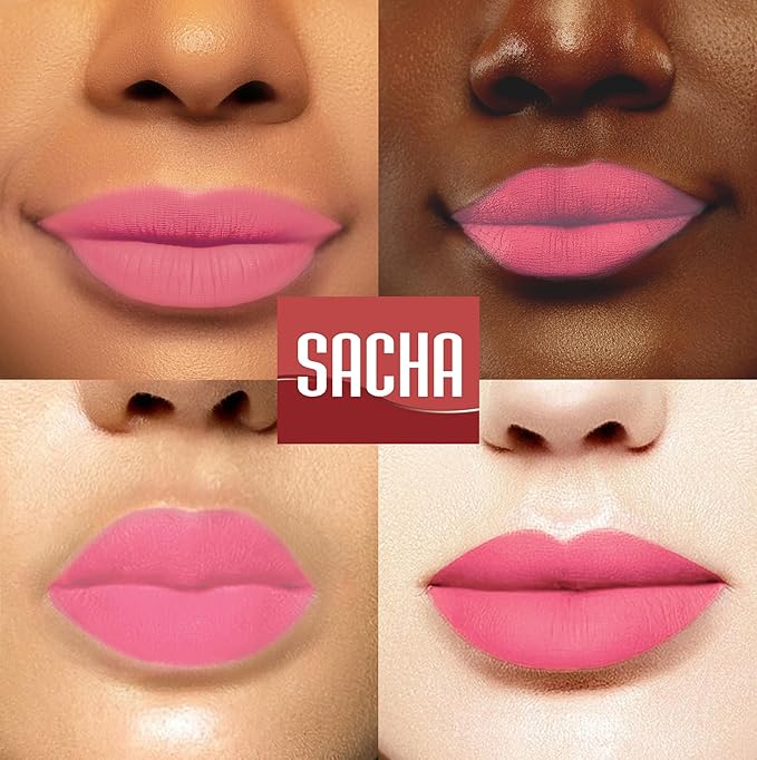 Sacha Cosmetics Intense Matte Lip Velvet Liquid Lipstick, Long-Lasting Velvet Matte Finish, 0.2 fl.oz. Trust Issues
