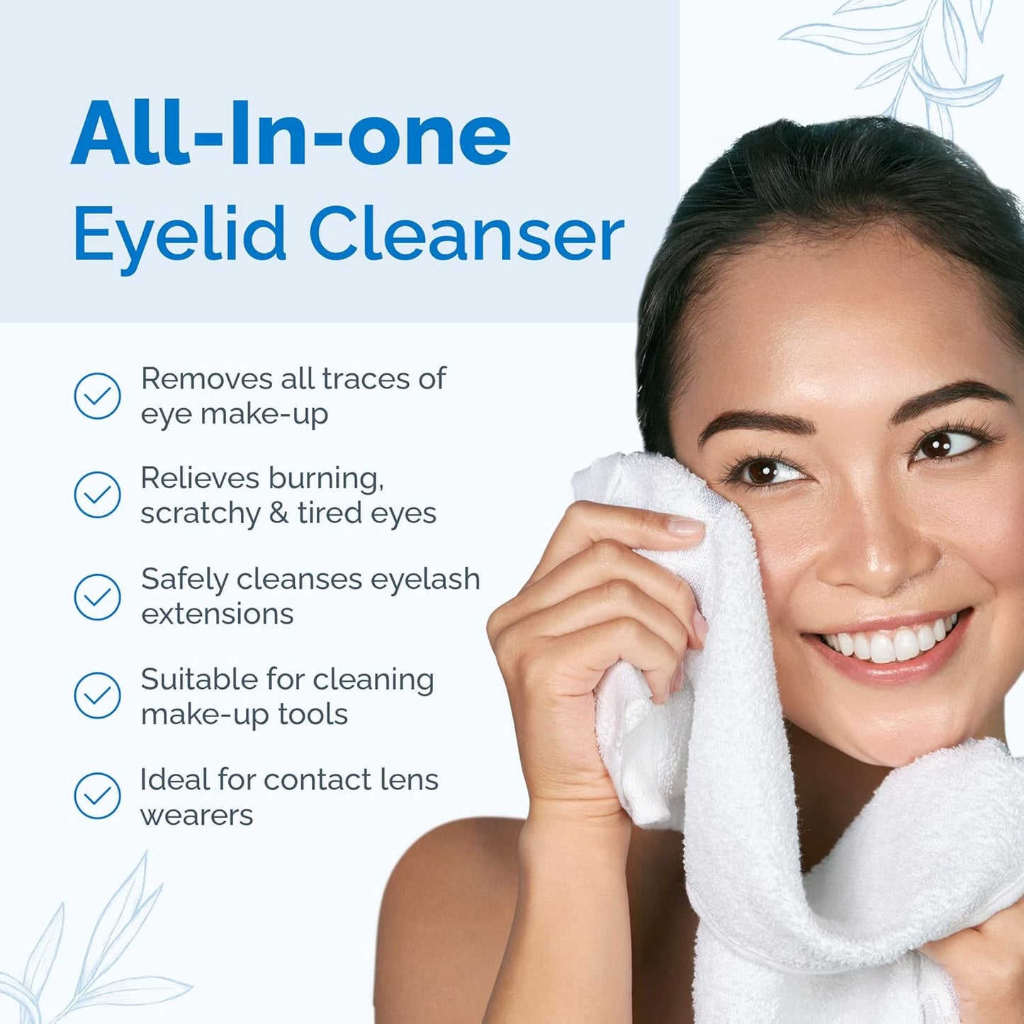 All-in-One Lash Extension and Eyelid Cleanser Gel, Makeup Remover with Tea Tree Oil, Eyelash Care Must-Have, 30 ml - EyeCleanse