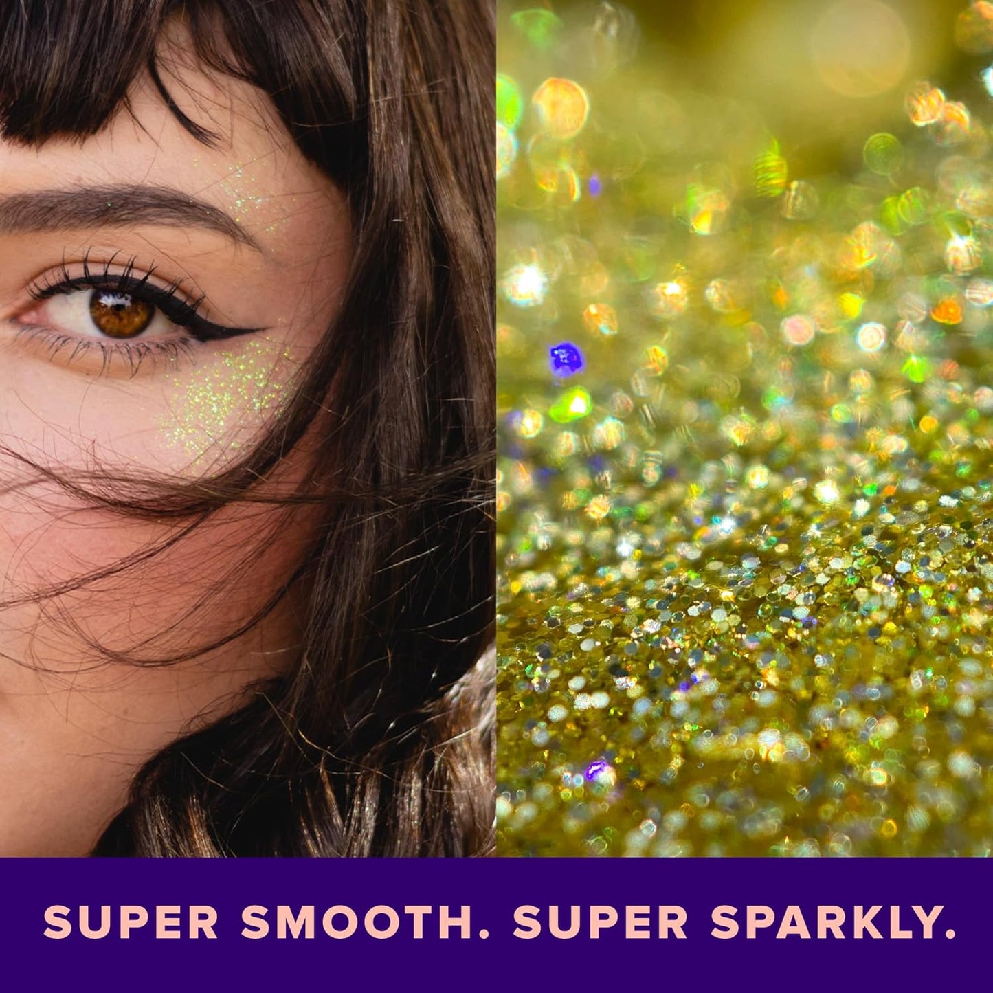 UNICORN SNOT Holographic Face Glitter & Body Glitter Gel: Glitter Makeup, Hair Glitter, Festival Rave and Anime Cosplay, Halloween Costume Makeup - Vegan & Cruelty Free, 1.7 oz Gold Glitter (Bling)