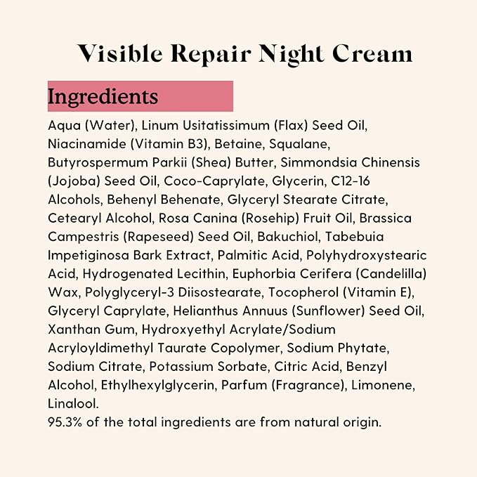 Essano Visible Repair Night Cream Face Moisturizer, Vitamin B3, Mature Skin Face Cream Supports Appearance of Fine Lines & Wrinkles, Cruelty Free, 50g