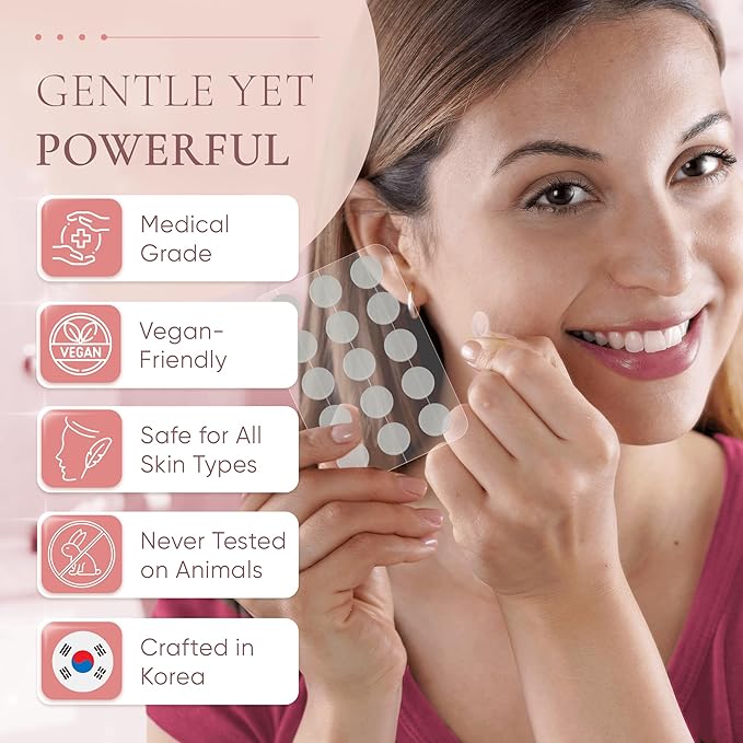 Prime Patch - Hydrocolloid Pimple Patches for Face, Clear Zit Stickers & Acne Dots, Strong Adhesion, Ultimate Blemish & Acne Patch, Made in Korea, Vegan (45 Count)