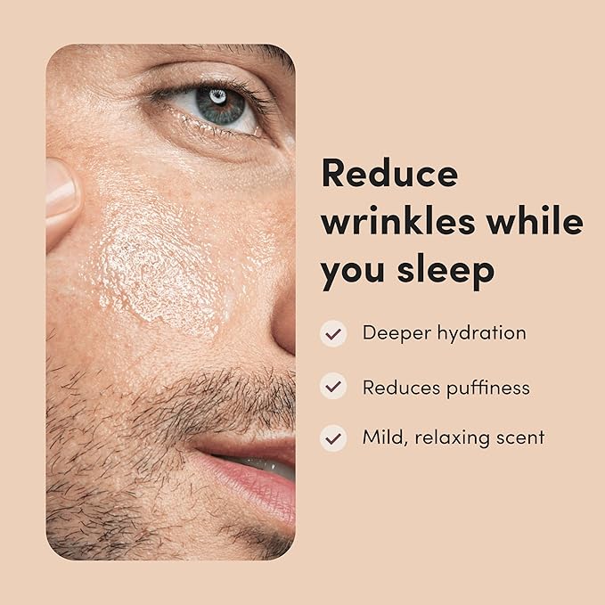 hims Goodnight Wrinkle Cream - Hydrating Men's Face Moisturizer with Hyaluronic Acid, Shea Butter & Caffeine - Reduces Wrinkles While You Sleep - 1 fl oz