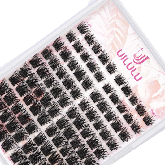 Lash Clusters Kit 10-18mm D Curl Clusters Eyelash Extensions Kit False Eyelash Clusters DIY Eyelash Extensions Individual Cluster Lashes U17 Lash