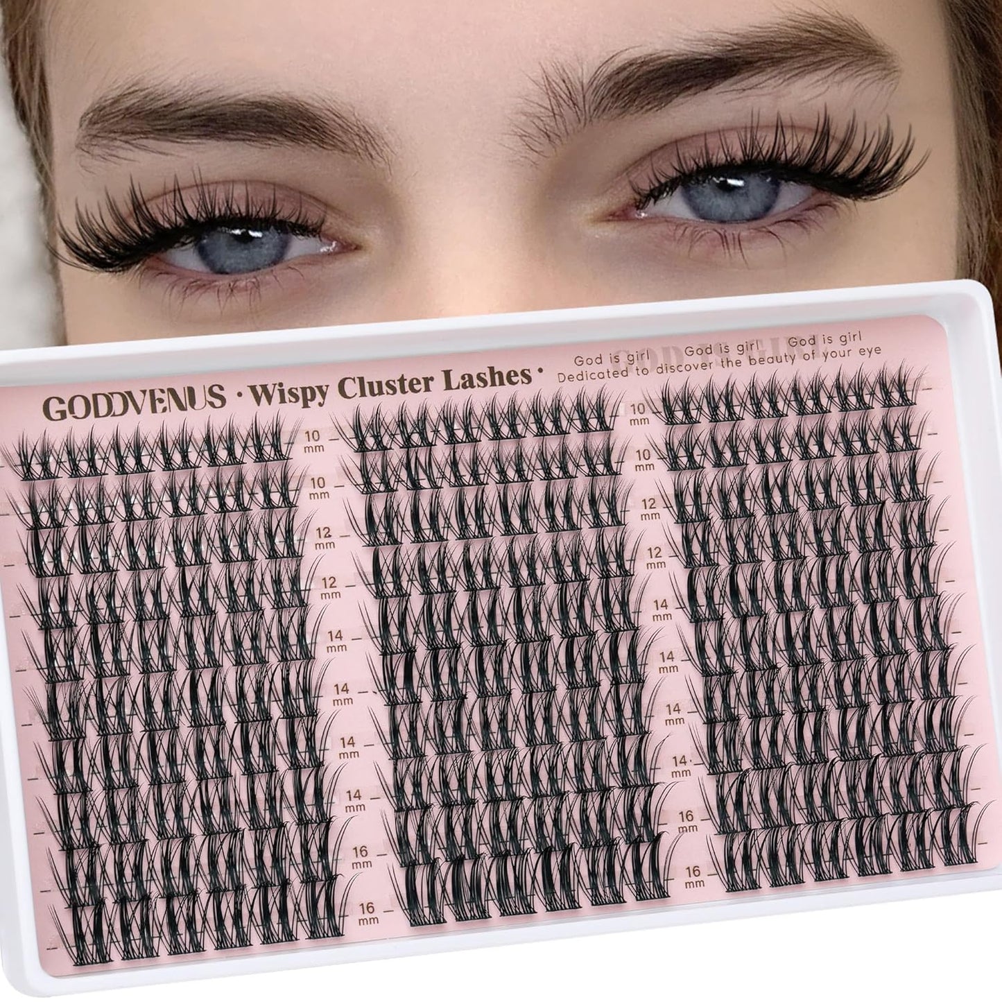 Manga Lash Clusters Natural Wispy Cluster Eyelash Extensions 180 Pcs Fairy C Curl Cluster Lashes 10-16mm Fluffy Lash Extensions Anime Cosplay No Plastic Feel Individual Lash by Godddvenus