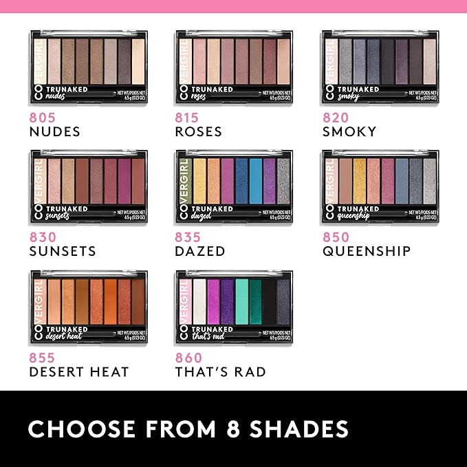 COVERGIRL truNAKED Eyeshadow Palette, Smoky - 820, Pack of 1 (packaging may vary)