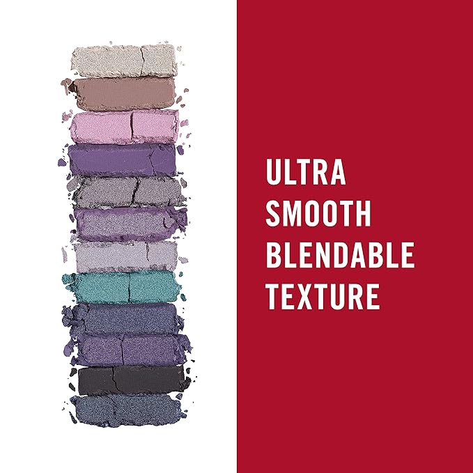 Rimmel London Magnif'Eyes Eyeshadow Palette, 12 Shades, Blendable Formula, Versatile, 008, Electric Violet, 0.5oz