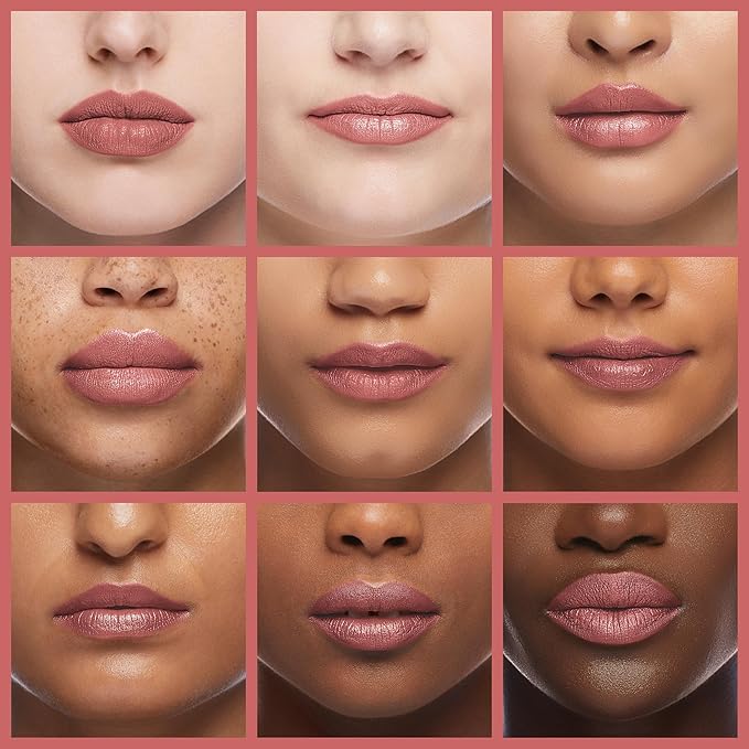 L’Paige L38 - CHAMPAGNE Designer Lipstick | Aloe Vera-Based, Long-Lasting, Moisturizing | Soft Rose-Nude with a Pearlescent Satin Glow Finish