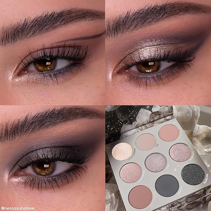 ColourPop Of Quartz Eyeshadow Palette - Neutral Taupe Palette with Metallic and Matte Finishes - High-Pigment Eye Makeup with a Long-Wearing Formula (0.3 oz)